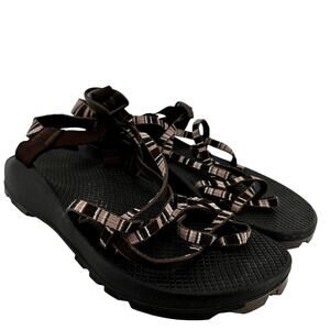 Chaco Zong MultiSport Sandals Strappy Lightweight Buckle Outdoor Brown Black 10W